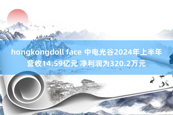 hongkongdoll face 中电光谷2024年上半年营收14.59亿元 净利润为320.2万元